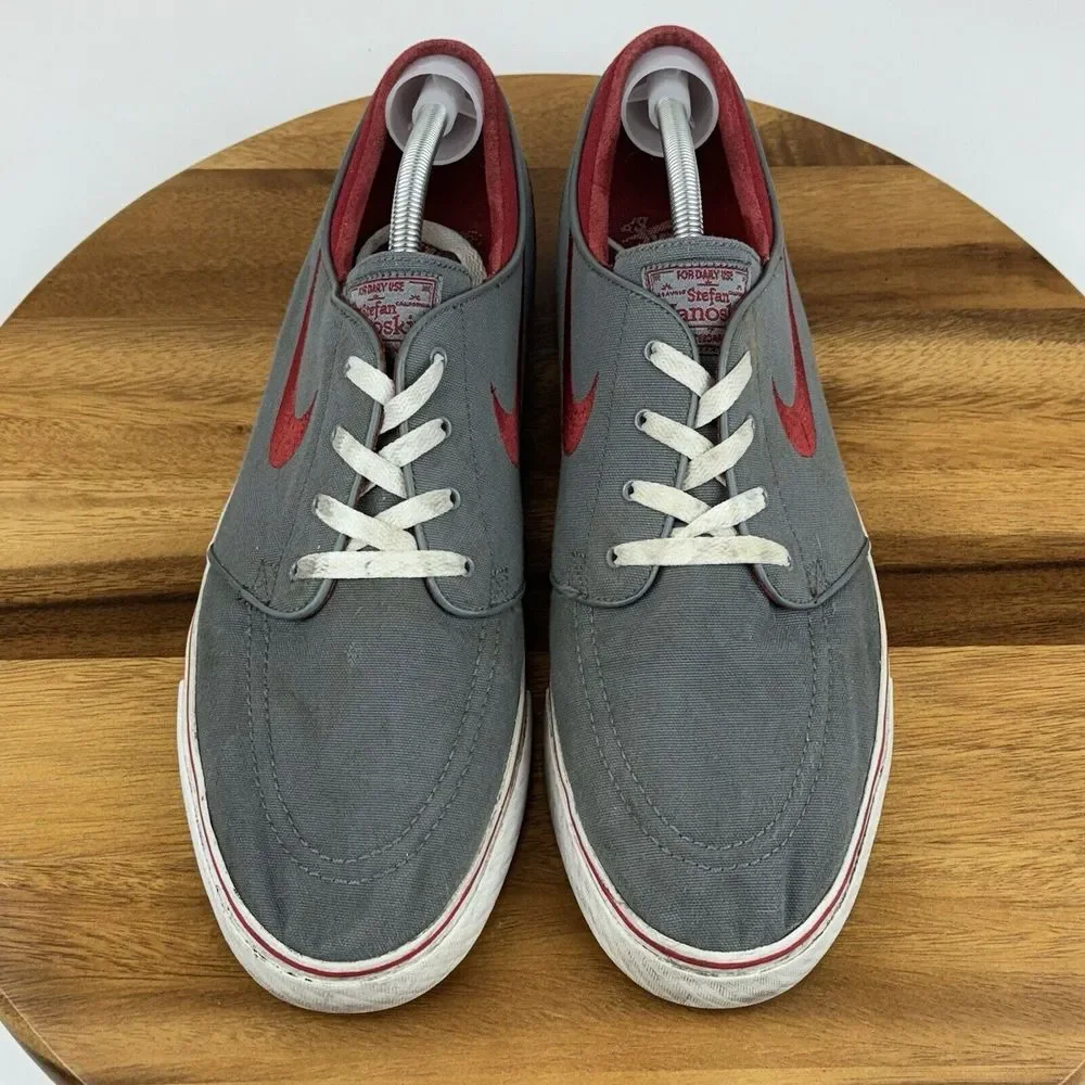 Mens SB Zoom Stefan Janoski Gray‎ Canvas Casual Skateboarding Sneakers Size 13 D